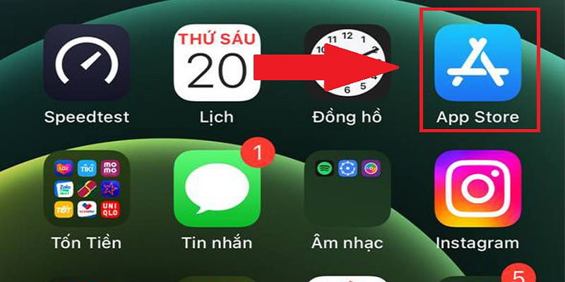 Tìm kiếm ứng dụng 18WIN trên App Store để chuẩn bị cài đặt